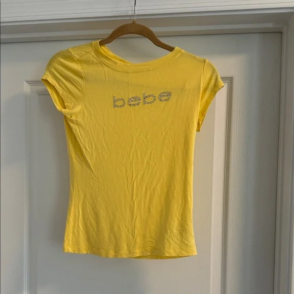 Bebe Yellow Short Sleeve Tee - Picture 1 of 2